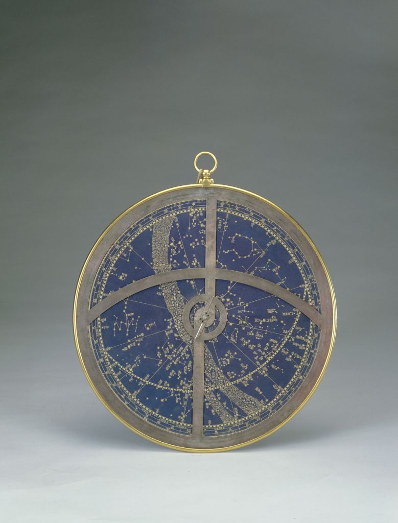 图片[1]-Porcelain blue paper simple flat star disk instrument-China Archive